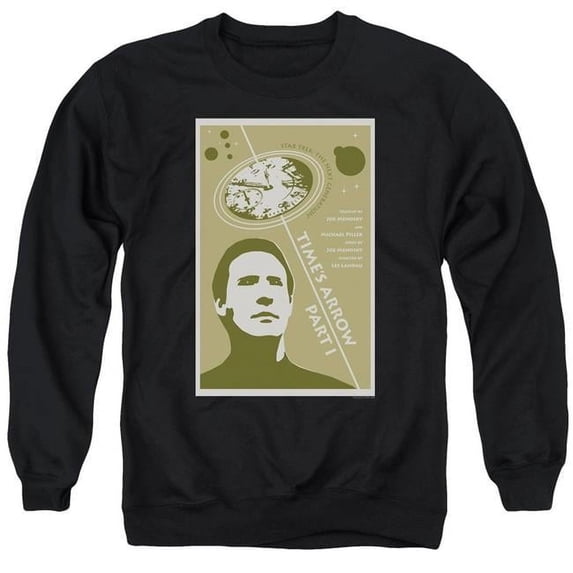 Trevco CBS2142B-AS-2 Star Trek & Tng Season 5 Episode 26 Adult Cotton & Polyster Crewneck Sweatshirt, Black - Medium