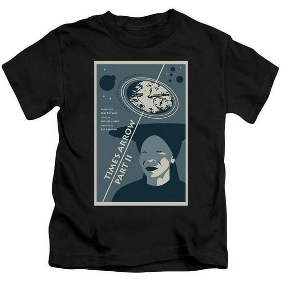 Trevco CBS2143B-KT-2 Star Trek & Tng Season 6 Episode 1 Short Sleeve Juvenile Cotton 18-1 T-Shirt, Black - Medium - 5-6
