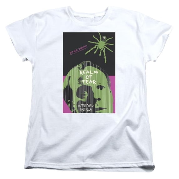 Trevco CBS2144-WT-5 Star Trek & Tng Season 6 Episode 2 Short Sleeve Cotton Women T-Shirt, White - 2X