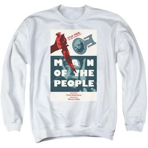 Trevco CBS2145-AS-5 Star Trek & Tng Season 6 Episode 3 Adult Cotton & Polyster Crewneck Sweatshirt, White - 2X