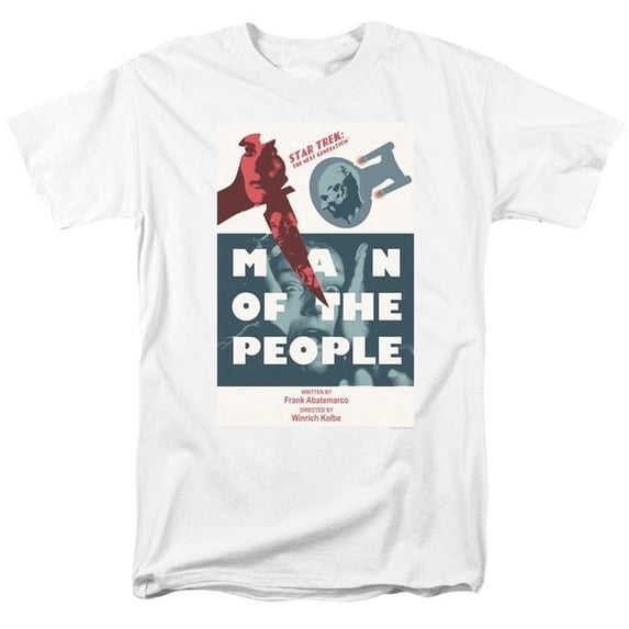 Trevco CBS2145-AT-7 Star Trek & Tng Season 6 Episode 3 Short Sleeve Adult Cotton 18-1 T-Shirt, White - 4X