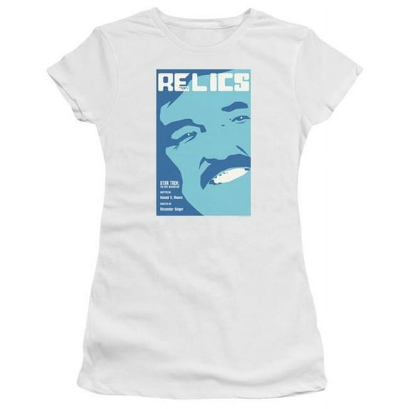Trevco CBS2146-JS-3 Star Trek & Tng Season 6 Episode 4 Short Sleeve Junior Sheer Cotton T-Shirt, White - Large