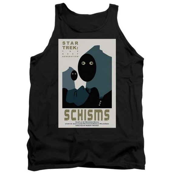 Trevco CBS2147B-TK-4 Star Trek & Tng Season 6 Episode 5 Adult Cotton Tank Top, Black - Extra Large