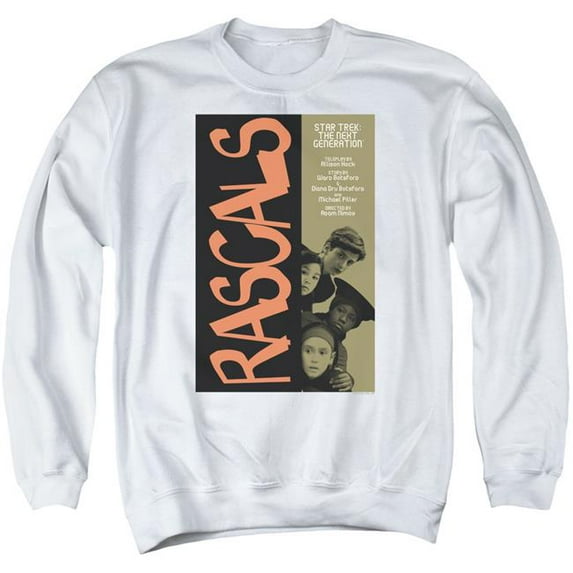 Trevco CBS2149-AS-5 Star Trek & Tng Season 6 Episode 7 Adult Cotton & Polyster Crewneck Sweatshirt, White - 2X
