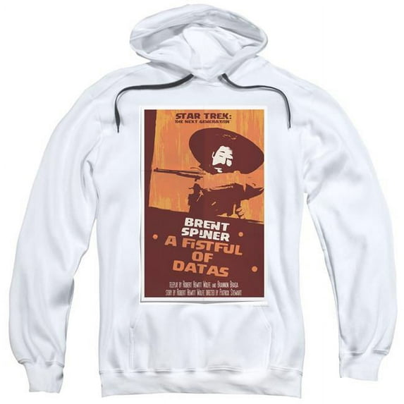 Trevco CBS2150-AFTH-5 Star Trek & Tng Season 6 Episode 8 Adult Cotton & Polyster Pull-Over Hoodie, White - 2X