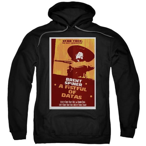Trevco CBS2150B-AFTH-4 Star Trek & Tng Season 6 Episode 8 Adult Cotton & Polyster Pull-Over Hoodie, Black - Extra Large