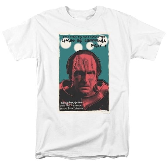 Trevco CBS2151-AT-4 Star Trek & TNG Season 6 Episode 10 Adult 18-1 Regular Fit Short Sleeve T-Shirt, White - Extra Large
