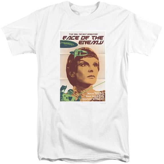 Trevco CBS2155-ATT-4 Star Trek & Tng Season 6 Episode 14 Short Sleeve Adult Cotton Tall 18-1 T-Shirt, White - Extra Large