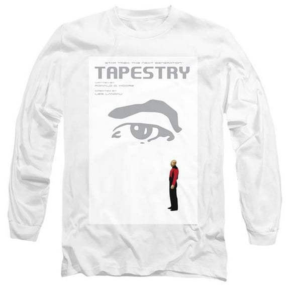 Trevco CBS2156-AL-3 Star Trek & Tng Season 6 Episode 15 Long Sleeve Adult Cotton 18-1 T-Shirt, White - Large