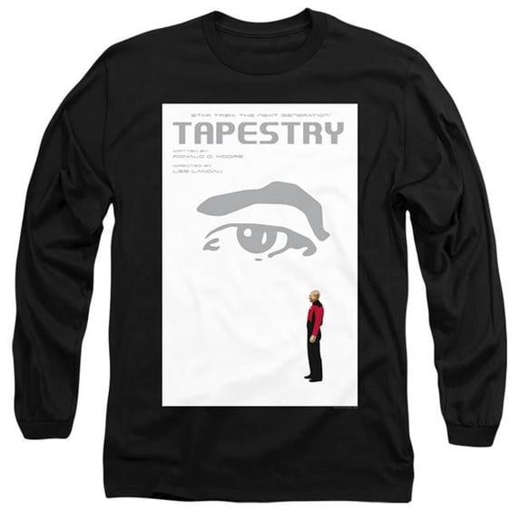 Trevco CBS2156B-AL-2 Star Trek & Tng Season 6 Episode 15 Long Sleeve Adult Cotton 18-1 T-Shirt, Black - Medium