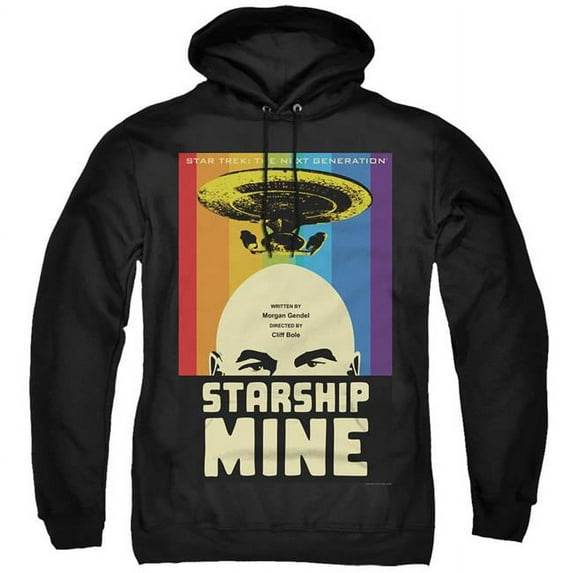 Trevco CBS2159B-AFTH-6 Star Trek & Tng Season 6 Episode 18 Adult Cotton & Polyster Pull-Over Hoodie, Black - 3X