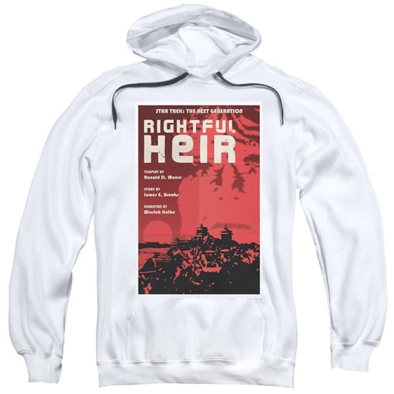 Trevco CBS2164-AFTH-1 Star Trek & Tng Season 6 Episode 23 Adult Cotton & Polyster Pull-Over Hoodie, White - Small