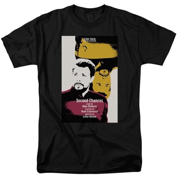 Trevco CBS2165B-AT-2 Star Trek & Tng Season 6 Episode 24 Short Sleeve Adult Cotton 18-1 T-Shirt, Black - Medium
