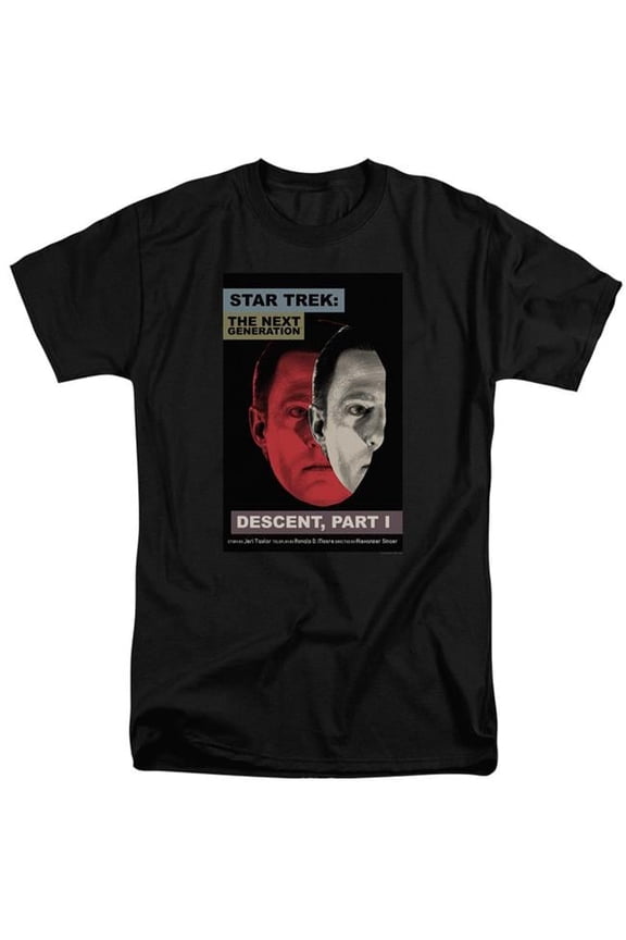 CBS2167B-ATT-4 Star Trek & Tng Season 6 Episode 26 Short Sleeve Adult Cotton Tall 18-1 T-Shirt, Black - Extra Large