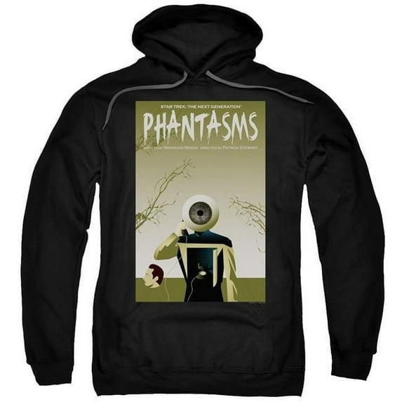 Trevco CBS2173B-AFTH-4 Star Trek & Tng Season 7 Episode 6 Adult Cotton & Polyster Pull-Over Hoodie, Black - Extra Large