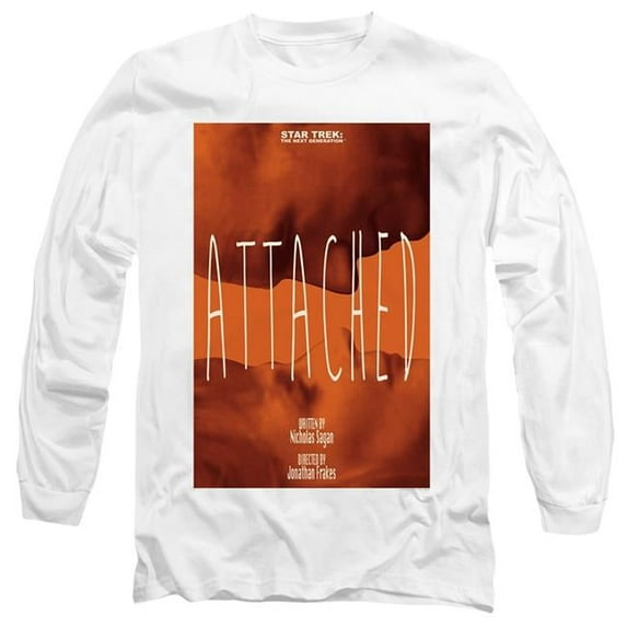 Trevco CBS2175-AL-3 Star Trek & Tng Season 7 Episode 8 Long Sleeve Adult Cotton 18-1 T-Shirt, White - Large