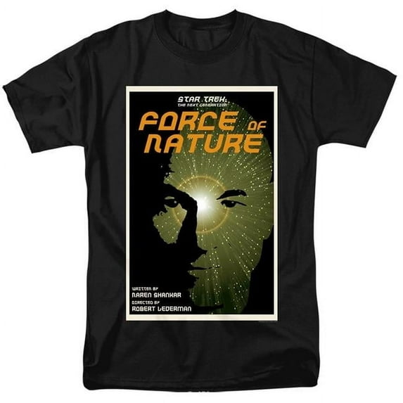 Trevco CBS2176B-AT-9 Star Trek & TNG Season 7 Episode 9 Adult 18-1 Regular Fit Short Sleeve T-Shirt, Black - 6X