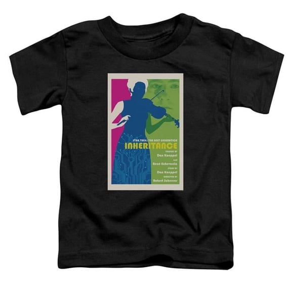Trevco CBS2177B-TT-3 Star Trek & Tng Season 7 Episode 10 Short Sleeve Toddler Cotton T-Shirt, Black - Large - 4 Toddler