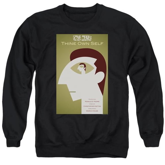 Trevco CBS2183B-AS-6 Star Trek & Tng Season 7 Episode 16 Adult Cotton & Polyster Crewneck Sweatshirt, Black - 3X