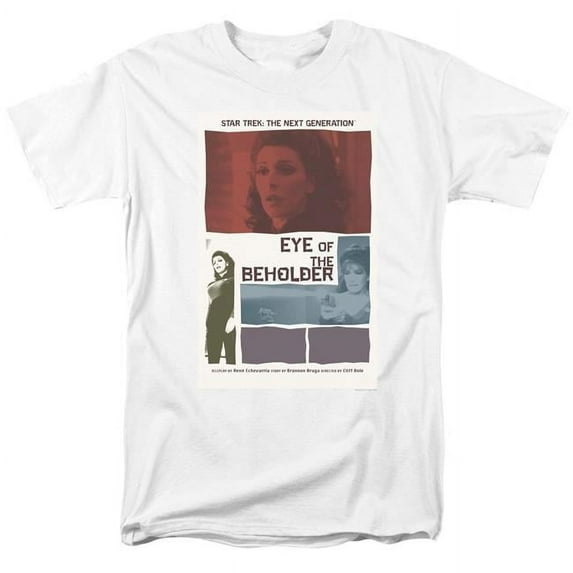Trevco CBS2185-AT-6 Star Trek & Tng Season 7 Episode 18 Short Sleeve Adult Cotton 18-1 T-Shirt, White - 3X