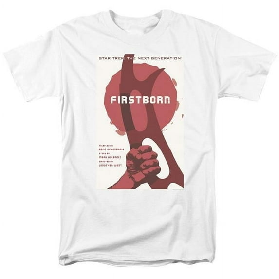 Trevco CBS2188-AT-7 Star Trek & TNG Season 7 Episode 21 Adult 18-1 Regular Fit Short Sleeve T-Shirt, White - 4X