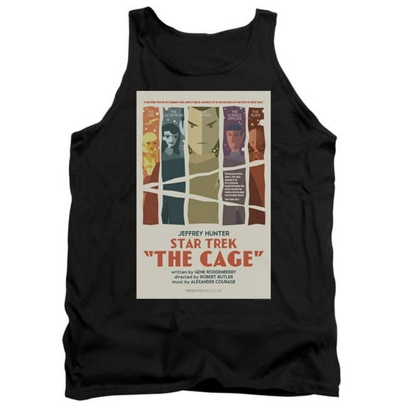 Trevco CBS2212B-TK-1 Star Trek & TOS Episode 80 Adult Tank Top, Black - Small