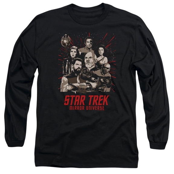 Trevco CBS2228-AL-4 Star Trek & Poster Adult 18-1 Long Sleeve T-Shirt, Black - Extra Large