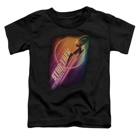 Trevco CBS2289-TT-1 Star Trek Discovery & Discovery Ascent Short Sleeve Toddler Cotton T-Shirt, Black - Small - 2 Toddler