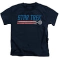 thumbnail image 1 of Trevco CBS2328-KT-2 Star Trek & Americana Enterprise Short Sleeve Juvenile Cotton 18-1 T-Shirt, Navy - Medium - 5-6, 1 of 1