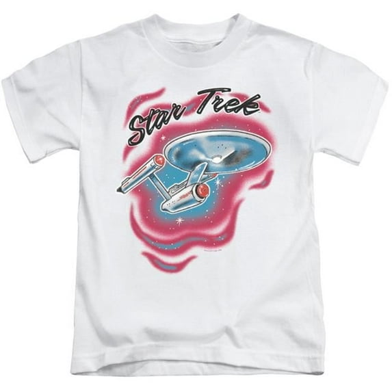 Trevco CBS2365-KT-3 Star Trek & Trek Airbrush Short Sleeve Juvenile Cotton 18-1 T-Shirt, White - Large 7