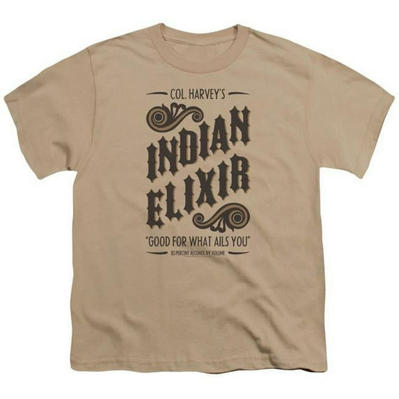 Trevco CBS2378-YT-1 Andy Griffith & Colonel Harveys Elixir Short Sleeve Youth Cotton 18-1 T-Shirt, Sand - Small
