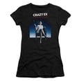 thumbnail image 1 of Trevco CBS2461-JS-3 Crazy Ex Girlfriend & Crazy Instinct Juniors Sheer Cap Short Sleeve T-Shirt, Black - Large, 1 of 1