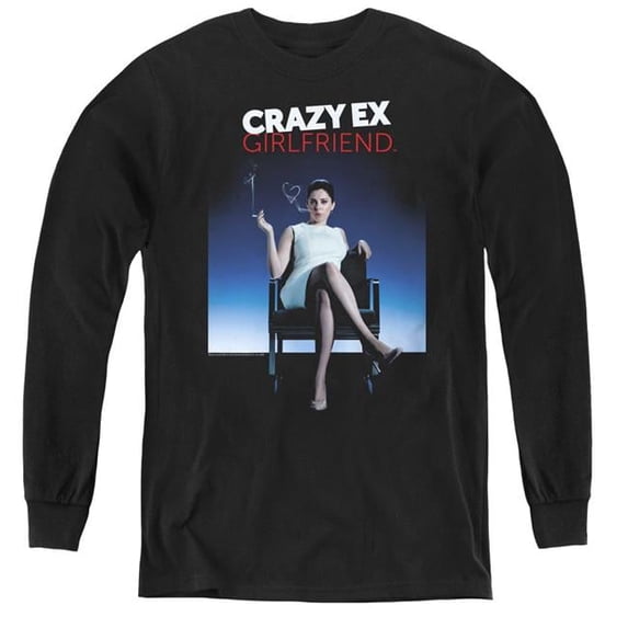 Trevco CBS2461-YL-4 Crazy EX Girlfriend & Crazy Instinct-Youth Long Sleeve Tee, Black - Extra Large