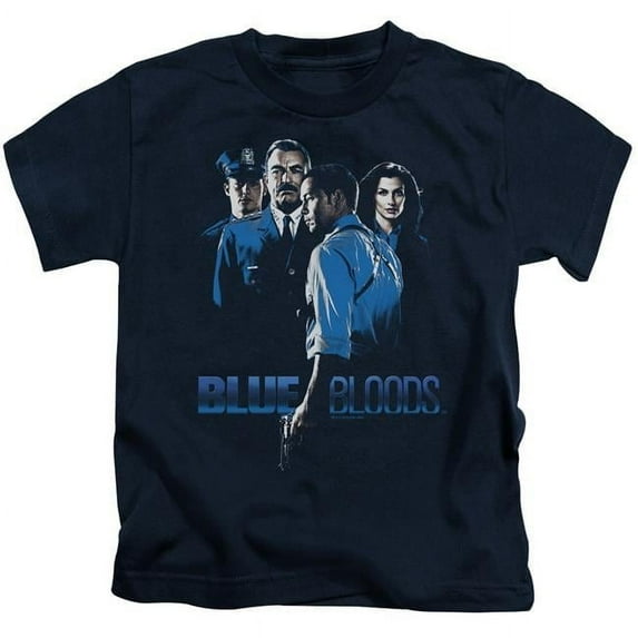 Trevco CBS2463-KT-1 Blue Bloods & Blue Inverted Short Sleeve Juvenile Cotton 18-1 T-Shirt, Navy - Small - 4