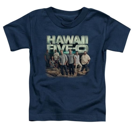 Trevco CBS2465-TT-3 Hawaii 5 0 & Cast Toddler Short Sleeve T-Shirt, Navy - Large - 4 Toddler