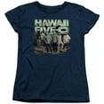 thumbnail image 1 of Trevco CBS2465-WT-5 Hawaii 5 0 & Cast Womens Short Sleeve T-Shirt, Navy - 2X, 1 of 1