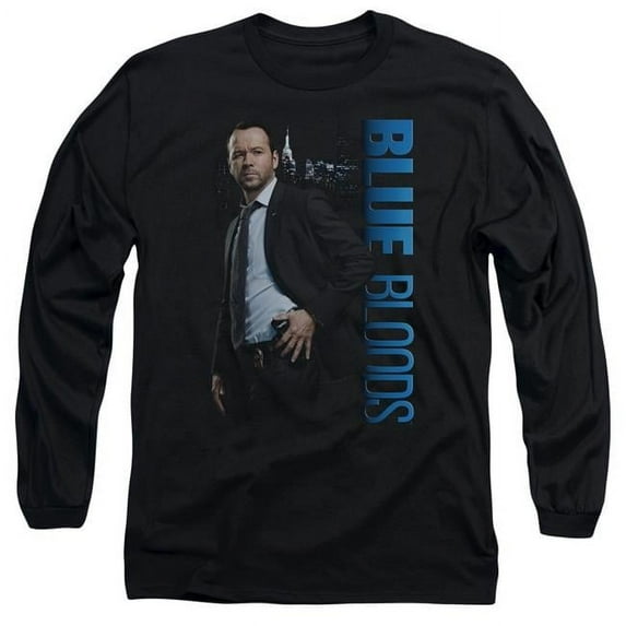 Trevco CBS2472-AL-6 Blue Bloods & Danny Adult 18-1 Long Sleeve T-Shirt, Black - 3X