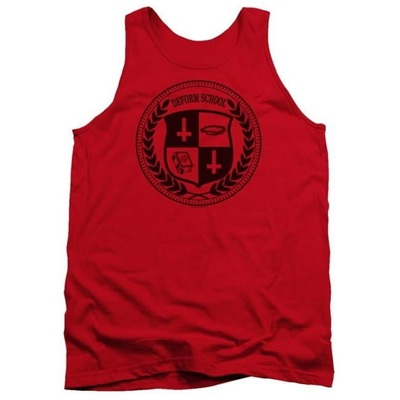 Trevco Hell Fest & Deform School Adult Cotton Tank Top, Red - Extra Large