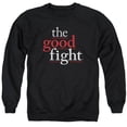 thumbnail image 1 of Trevco CBS2516-AS-1 The Good Fight & Logo Adult Cotton & Polyster Crewneck Sweatshirt, Black - Small, 1 of 1