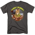 thumbnail image 1 of Trevco  CBS2551-AT-7 Star Trek & The Purr Adult Regular Fit 18 by 1 Short Sleeve T-Shirt, Charcoal - 4X, 1 of 1