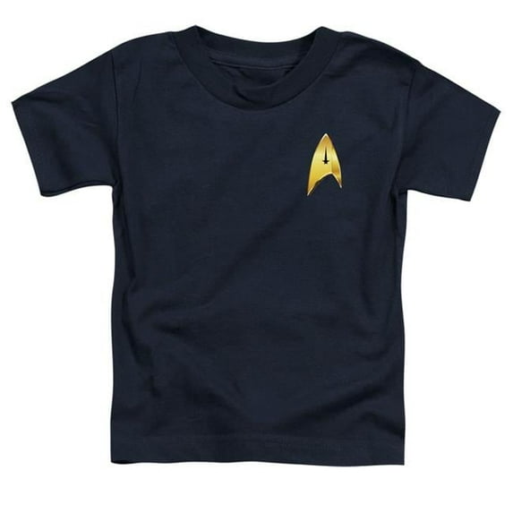 Trevco CBS2558-TT-1 Star Trek Discovery & Command Badge-Short Sleeve Toddler Tee, Navy - Small 2T