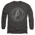thumbnail image 1 of Trevco  CBS2565-AL-1 Star Trek Discovery & Enterprise Crest-Long Sleeve Adult 18-1 T-Shirt, Charcoal - Small, 1 of 1