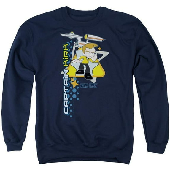 Trevco CBS320-AS-5 Quogs & Captains Chair Adult Crewneck Sweatshirt, Navy - 2X