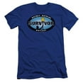 thumbnail image 1 of Trevco CBS372-PSF-4 Survivor & Blue Burst Premium Canvas Adult Cotton Slim Fit 30-1 T-Shirt, Royal Blue - Extra Large, 1 of 1