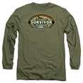 thumbnail image 1 of Trevco CBS395-AL-5 Survivor & Tocantins Logo Adult 18-1 Long Sleeve T-Shirt, Military Green - 2X, 1 of 1
