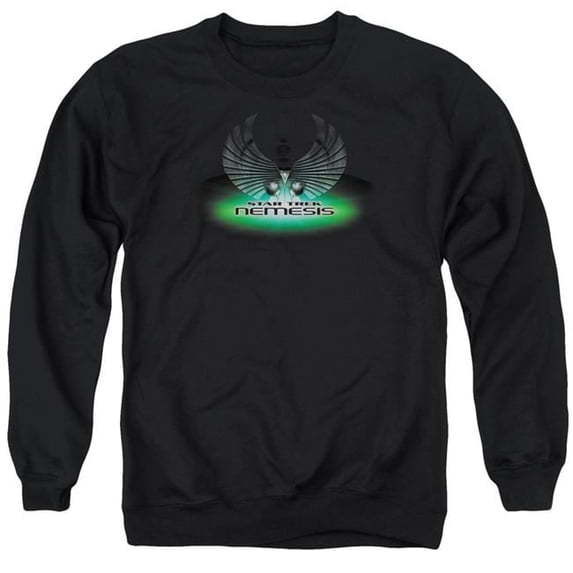 Trevco CBS528-AS-4 Star Trek & Nemesis Movie Adult Crewneck Sweatshirt, Black - Extra Large