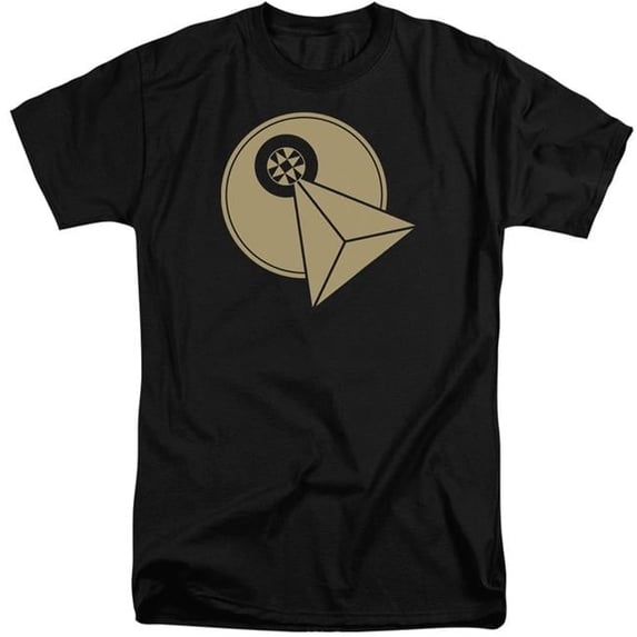 Trevco CBS549-ATT-4 Star Trek & Vulcan Logo Short Sleeve Adult Cotton Tall T-Shirt, Black - Extra Large