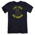 thumbnail image 1 of Trevco CBS591-PSF-3 Star Trek & Live Long Hand Premium Canvas Adult Cotton Slim Fit 30-1 T-Shirt, Navy - Large, 1 of 1