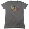 thumbnail image 1 of Trevco CBS674-WT-5 Mighty Mouse & Mighty Circle Short Sleeve Cotton Women T-Shirt, Charcoal - 2X, 1 of 1