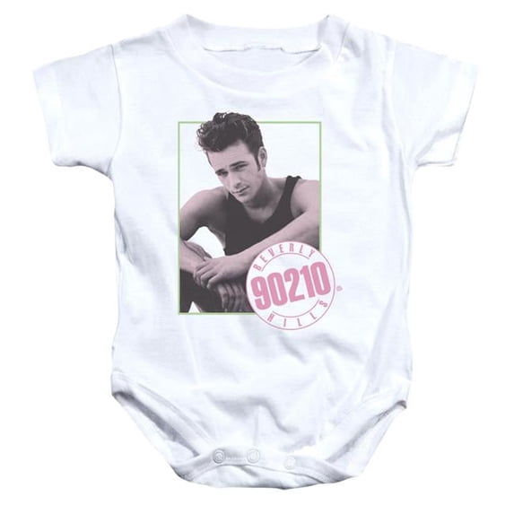 Trevco CBS773-SS-3 90210 & Dylan Infant Cotton Snapsuit, White - Large - 18 Months